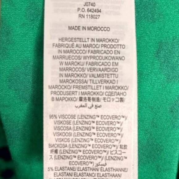 Boden Layla Jersey Floral Dress Pockets - Emerald Green/Navy - 8L - Picture 12 of 13